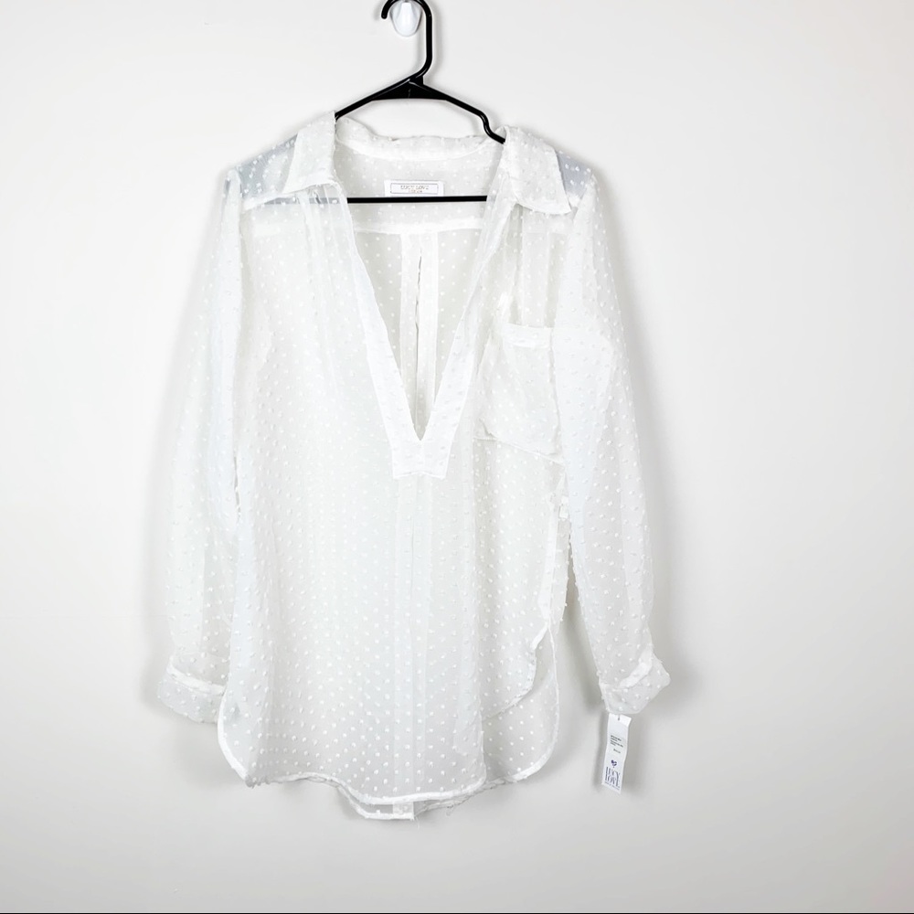 Lucy Love Morrison Top Swiss Dot Swim Cover Up
